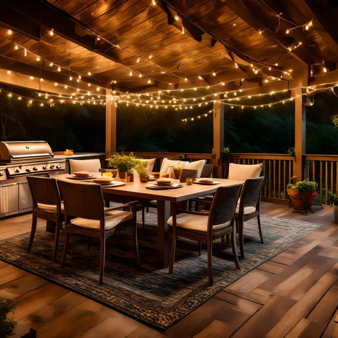 Porch With Fairy Lights